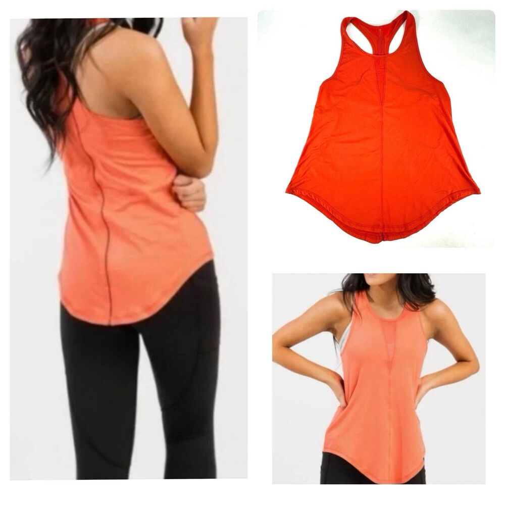 ZYIA Active Effortless Tank Women’s XXL Coral Orange Racerback Top Athletic